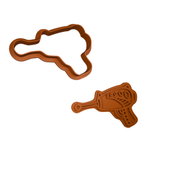 Uzay Temalı Tabanca Kurabiye Kalıbı ve Damgası - MufiCutters