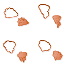 Hava Durumları Temalı Kurabiye Kalıbı ve Damga Seti 4 Parça