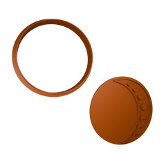 Hilal Şekilli Ay Temalı Kurabiye Kalıbı ve Damgası Tip:4 - MufiCutters