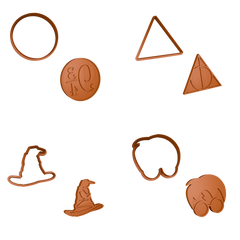 Büyücü Kulübü Kahramanları Temalı Kurabiye Kalıbı ve Damgası Seti 4 Parça (Set2) - MufiCutters