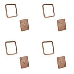 İskambil Kartları Aslar (birliler) Serisi Temalı Kurabiye Kalıbı ve Damga Seti 4 Parça - MufiCutters
